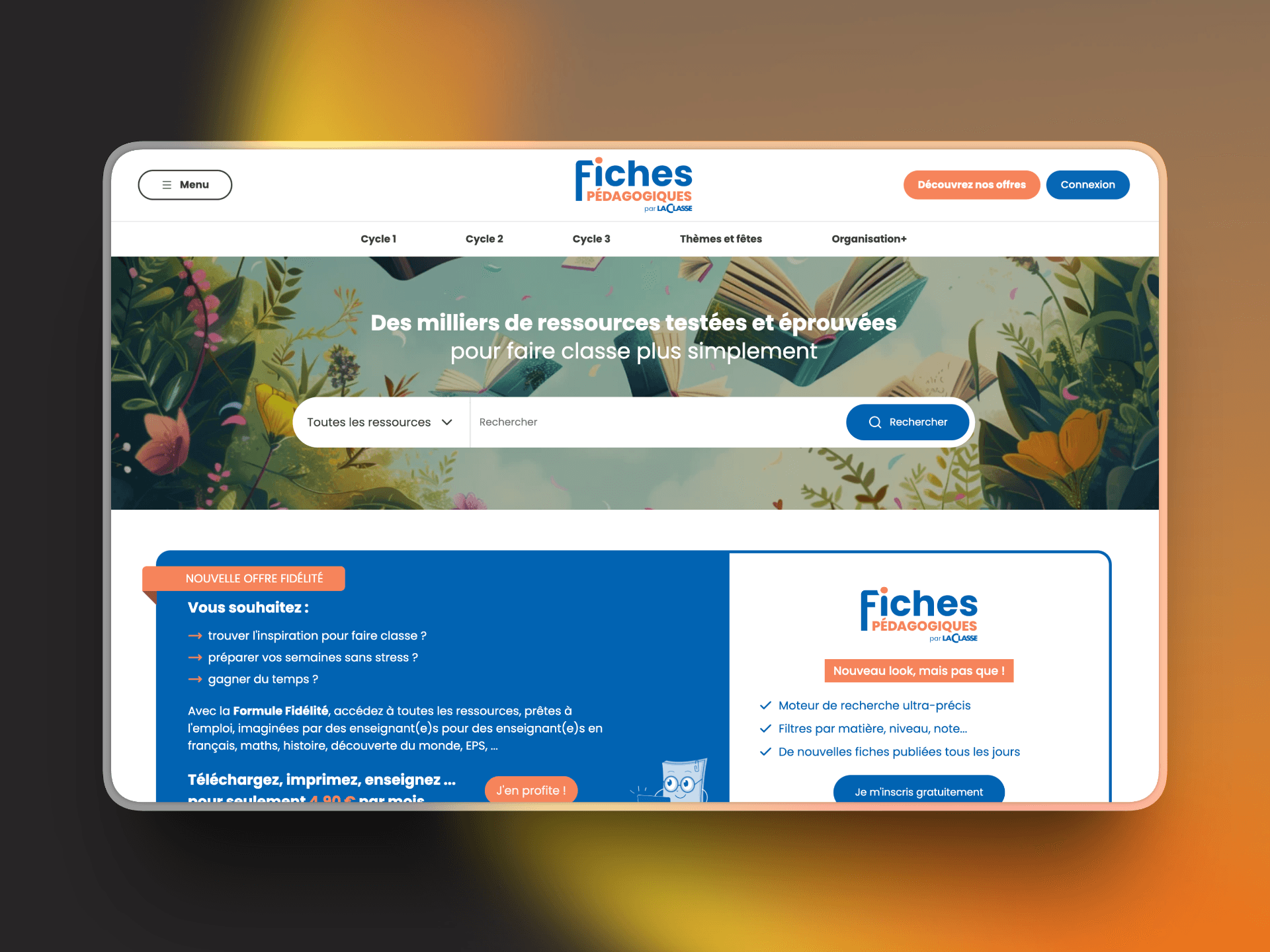 Aperçu du projet Fiches Pédagogiques